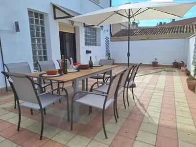 Un patio o zona al aire libre en La casa del aguador en Alfaro, Senda Viva y Rutas BTT