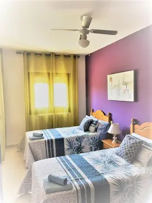 Cama o camas de una habitación en Esplús Casa Rural
