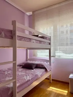 Cama o camas de una habitación en Acogedor y céntrico apartamento en Jaca - Wifi