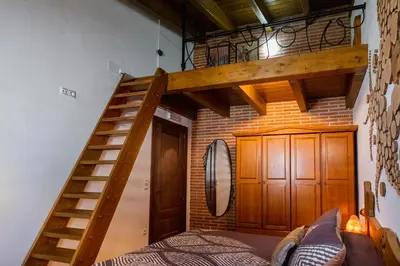 Cama o camas de una habitación en LA TEULERIA DE LINYOLA