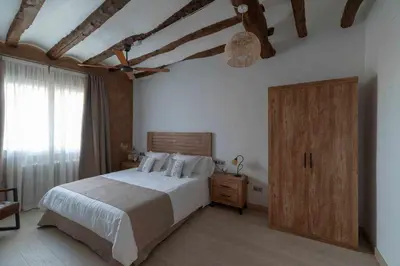 Cama o camas de una habitación en Casa de ensueño en Almatret