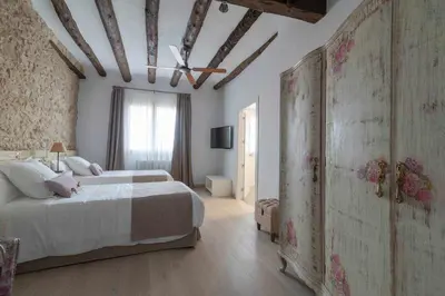 Cama o camas de una habitación en Casa de ensueño en Almatret