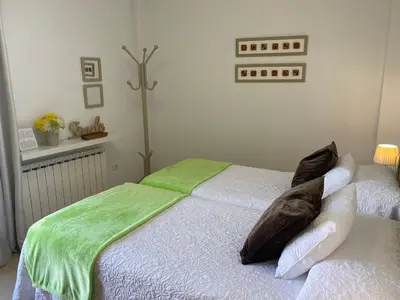 Cama o camas de una habitación en Apartamentos Alcañiz, Silvia