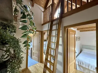 Cama o camas de una habitación en La Glera. En el centro de Sallent de Gállego