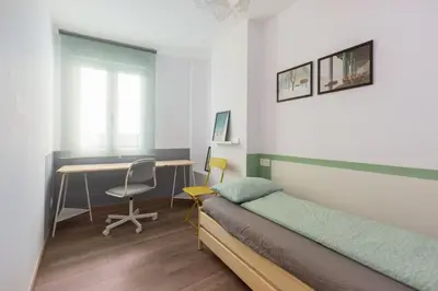Cama o camas de una habitación en SB1 - 2 Bedroom apartment in Historic Center
