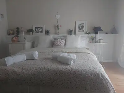 Cama o camas de una habitación en Casa rural el atardecer