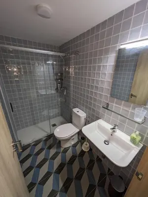 Un baño de Apartamentos Rurales CR Mazaleón