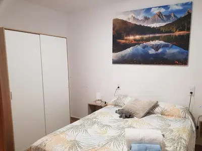 Cama o camas de una habitación en Fantàstic Pis a Oliana Alt Urgell Lleida Wifi