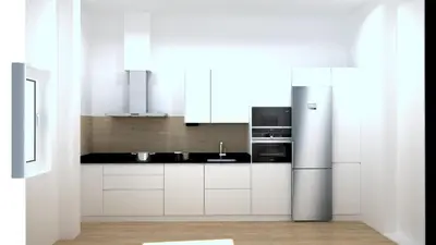 Una cocina o zona de cocina en Loft RioArga. Comodidad y Estiloa a 5 min Centro. Nuevo!!!