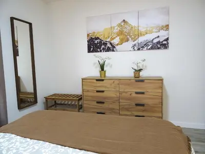 Cama o camas de una habitación en Apartamento Milla de Oro Benasque