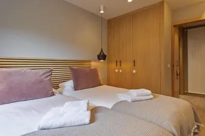 Cama o camas de una habitación en Luderna - Apartamento Saumet A7 Margalida