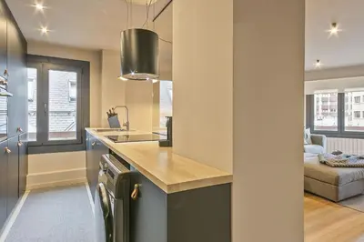 Una cocina o zona de cocina en Luderna - Apartamento con terraza Montanero