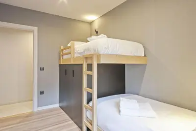 Cama o camas de una habitación en Luderna - Apartamento con terraza Montanero