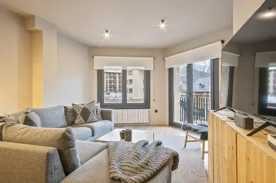Zona de estar de Luderna - Apartamento con terraza Montanero