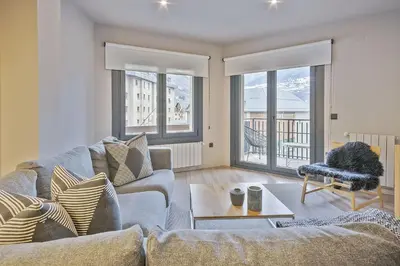Zona de estar de Luderna - Apartamento con terraza Montanero