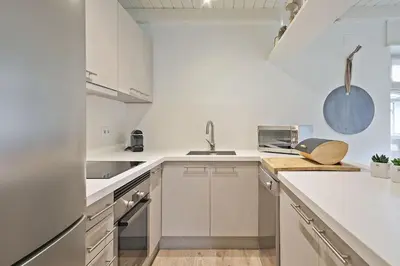Una cocina o zona de cocina en Luderna - Apartamento con terraza Orri A8
