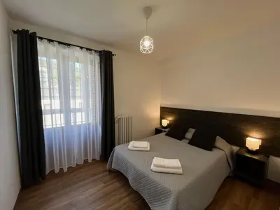 Cama o camas de una habitación en Apartamento Ara Boltaña