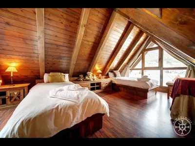 Cama o camas de una habitación en MULLERES de Alma de Nieve