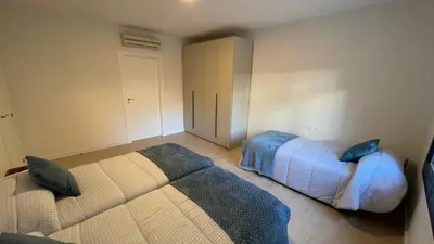 Cama o camas de una habitación en Txoko Loft Ribera