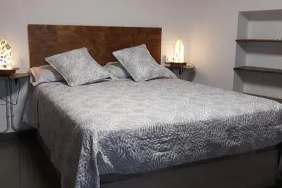 Cama o camas de una habitación en Dúplex Sant Martí
