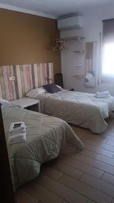 Cama o camas de una habitación en Fonda Aparicio