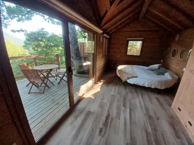 Cama o camas de una habitación en IRATIKO KABIAK