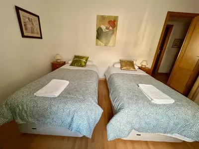 Cama o camas de una habitación en Apartamento Alma centro Biescas l WIFI l Parking