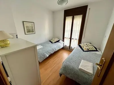 Cama o camas de una habitación en Apartamento Alma centro Biescas l WIFI l Parking