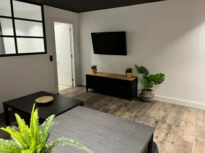 Una televisión o centro de entretenimiento en Apartamenticos El Tubo I