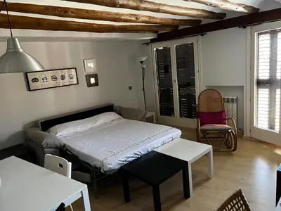 Cama o camas de una habitación en Mirador del Mercadal