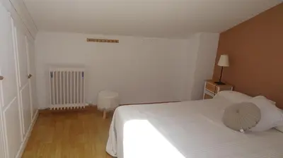 Cama o camas de una habitación en Chalet junto a la Ciudadela de Jaca