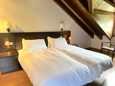 Cama o camas de una habitación en Dúplex amb encant al casc antic d'Esterri i vistes úniques by RURAL D'ÀNEU