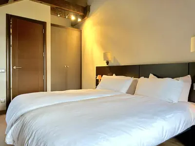 Cama o camas de una habitación en Dúplex amb encant al casc antic d'Esterri i vistes úniques by RURAL D'ÀNEU