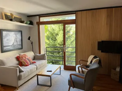 Zona de estar de Tuca - Apartamento acogedor con garaje a 1 km de Vielha