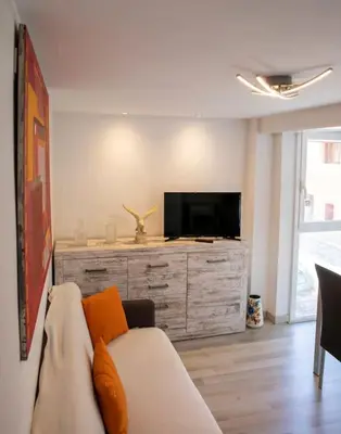 Una televisión o centro de entretenimiento en Apartamento Ventanal