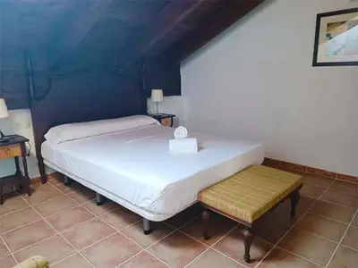 Cama o camas de una habitación en Apartamentos Jaca Badaguas 3000