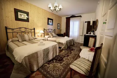Cama o camas de una habitación en Casa Rural La Casona