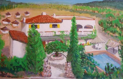 Jardín al aire libre en Mas Blauet - Finca with 2 holiday houses and shared pool