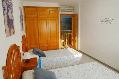 Cama o camas de una habitación en Casa Nova, gaudeix del paisatge des de Vilamitjana