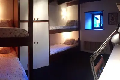 Cama o camas de una habitación en Casa TOP para 14 personas en Garós, Ideal esquí