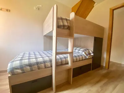 Cama o camas de una habitación en Duplex Kasares en Sesué No VU HUESCA24037