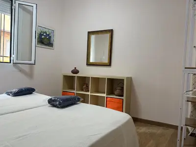 Cama o camas de una habitación en Dos Torres Tenor Gayarre - Encanto con Balcón Interior