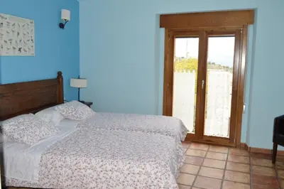 Cama o camas de una habitación en Las Abadías