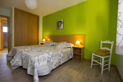 Cama o camas de una habitación en Apartamento Rural La Patxuela