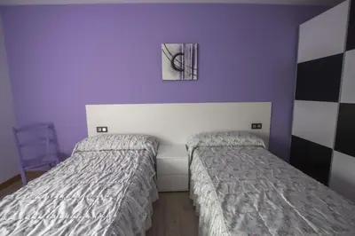 Cama o camas de una habitación en Apartamento Rural La Patxuela