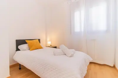 Cama o camas de una habitación en Los Pinos, acogedor apartamento con garaje - Arafita Apartamentos