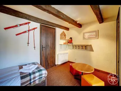 Cama o camas de una habitación en CASA SANT BLAS de Alma de Nieve