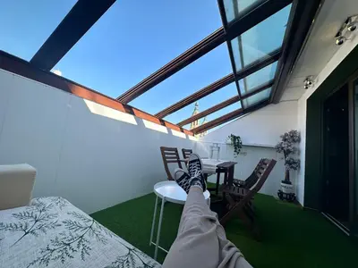 Un balcón o terraza de Dos Torres Ático - Solárium Privado en Calle Alfonso I