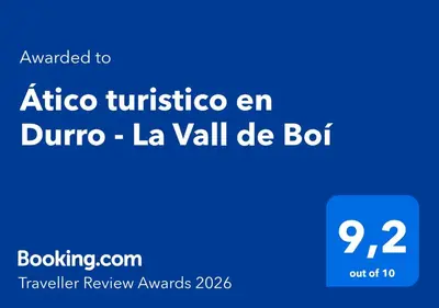 Certificado, premio, señal o documento que está expuesto en Ático turistico en Durro - La Vall de Boí