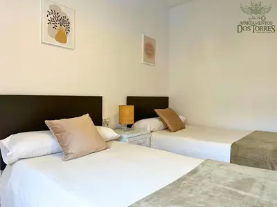 Cama o camas de una habitación en Dos Torres Melkor -